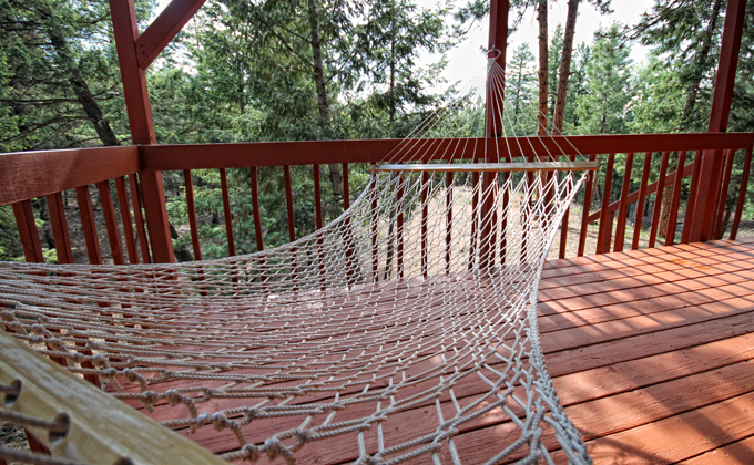 Laid back on a Hammock